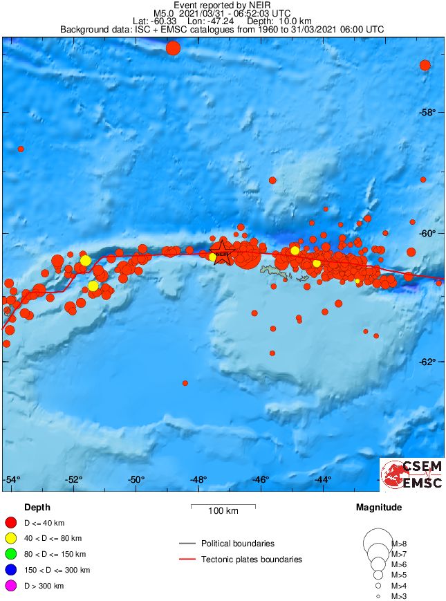 regional historical seismicity