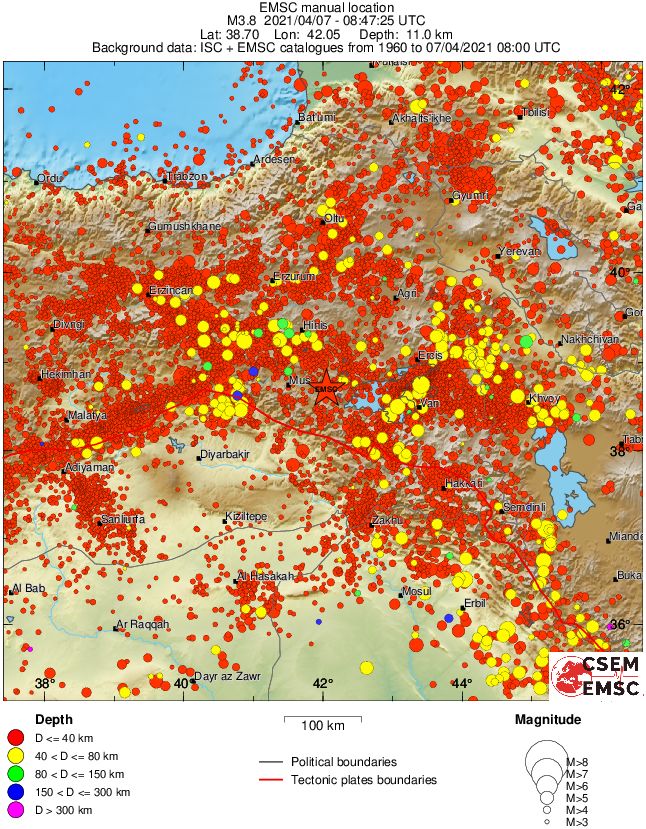 regional historical seismicity