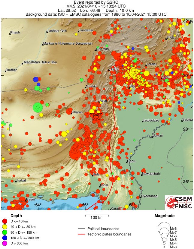 regional historical seismicity