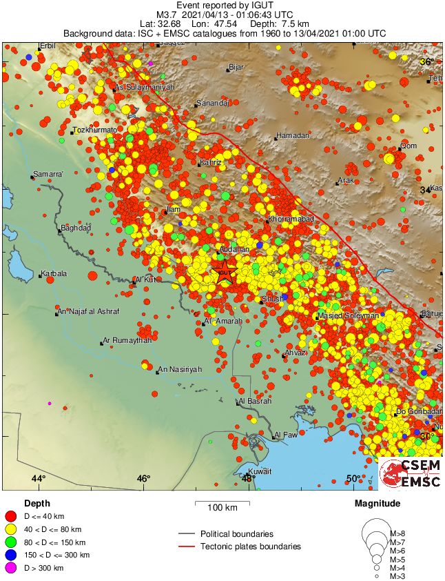 regional historical seismicity