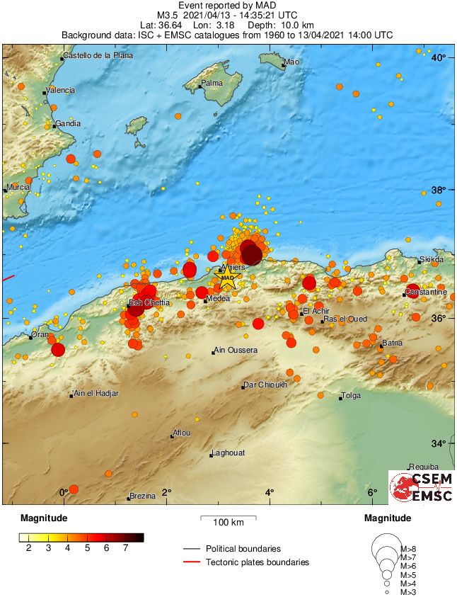 regional magnitude historical seismicity