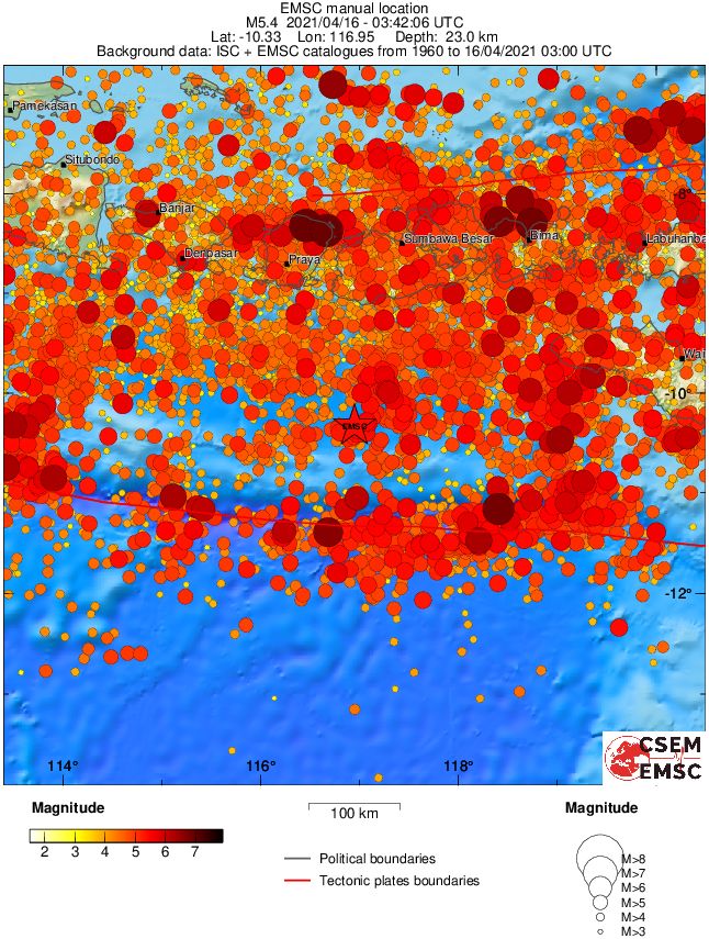 regional magnitude historical seismicity