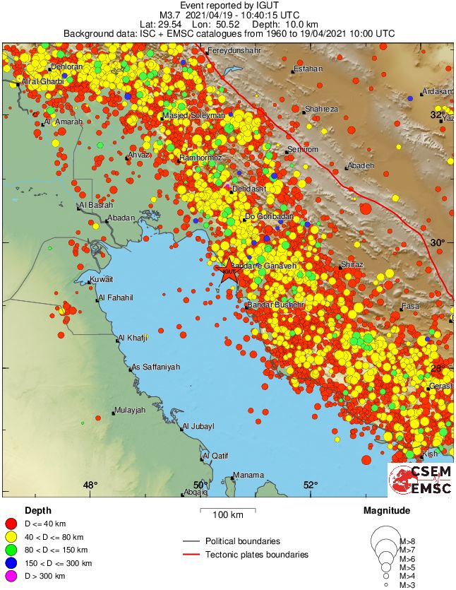 regional historical seismicity