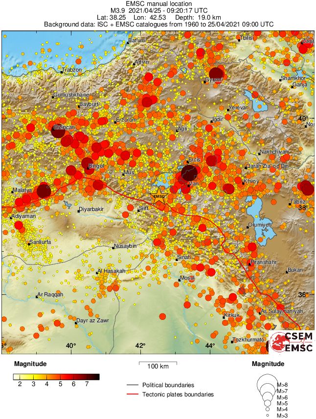 regional magnitude historical seismicity