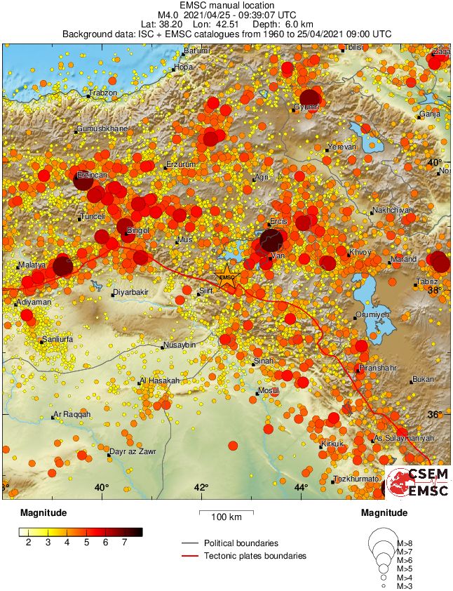 regional magnitude historical seismicity