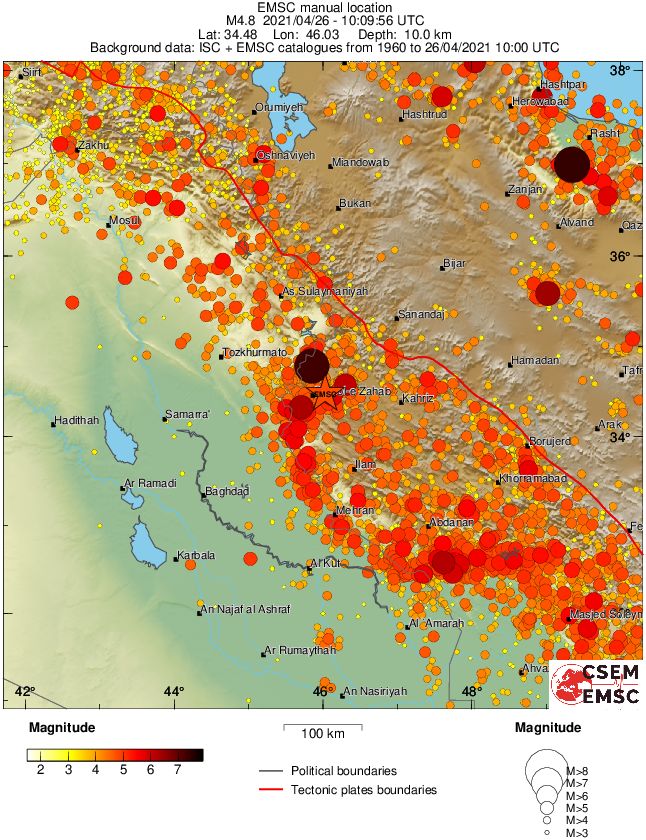 regional magnitude historical seismicity