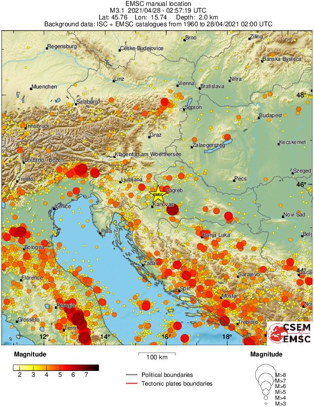 regional magnitude historical seismicity