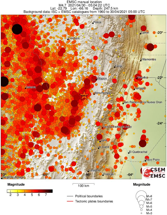 regional magnitude historical seismicity