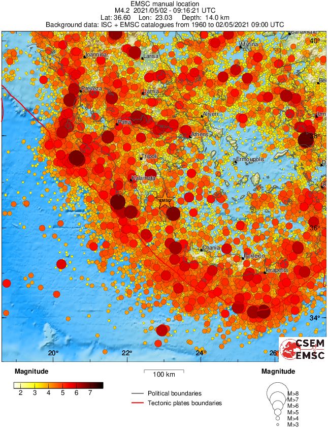 regional magnitude historical seismicity