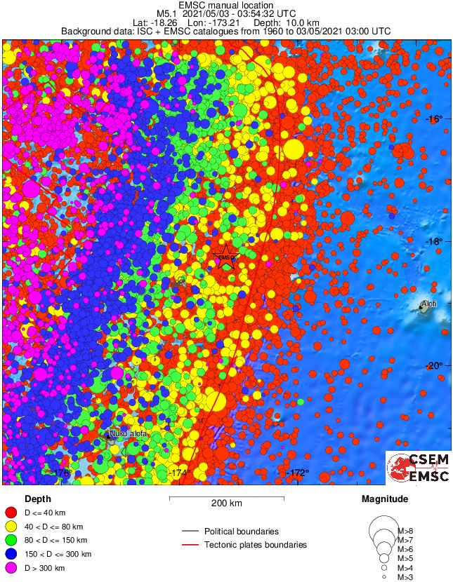 regional historical seismicity
