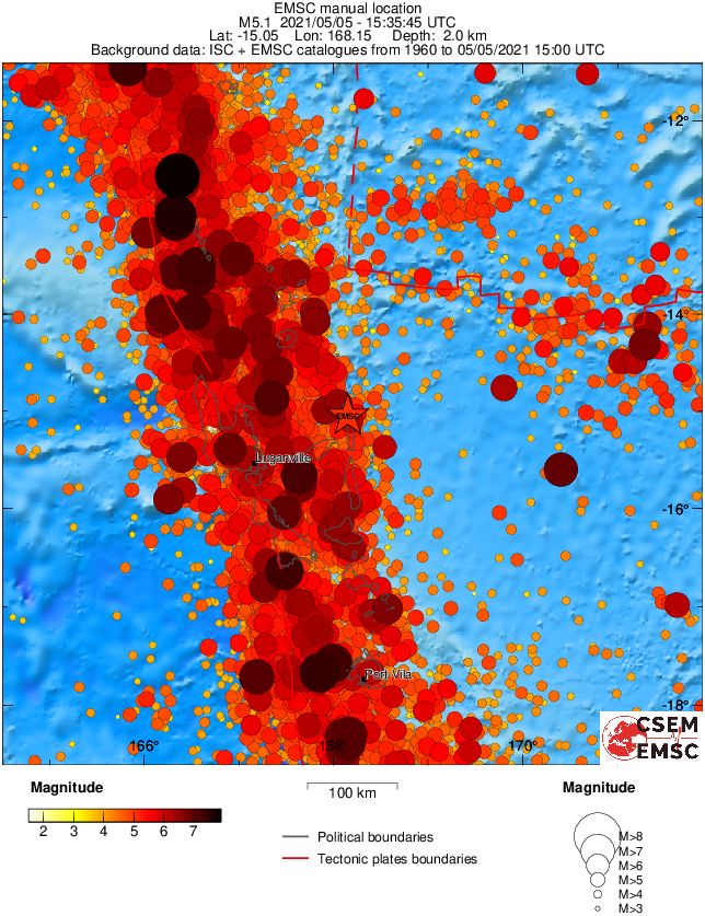 regional magnitude historical seismicity