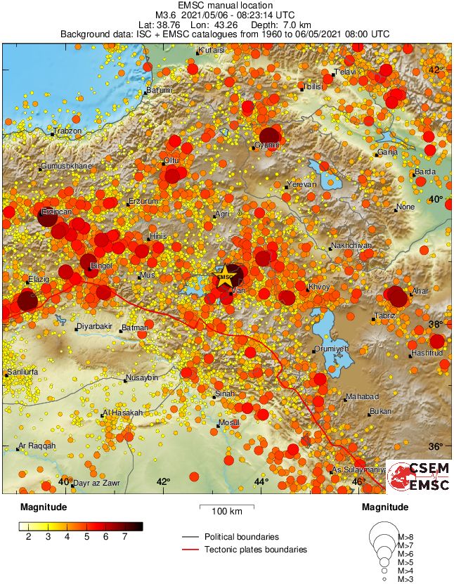 regional magnitude historical seismicity