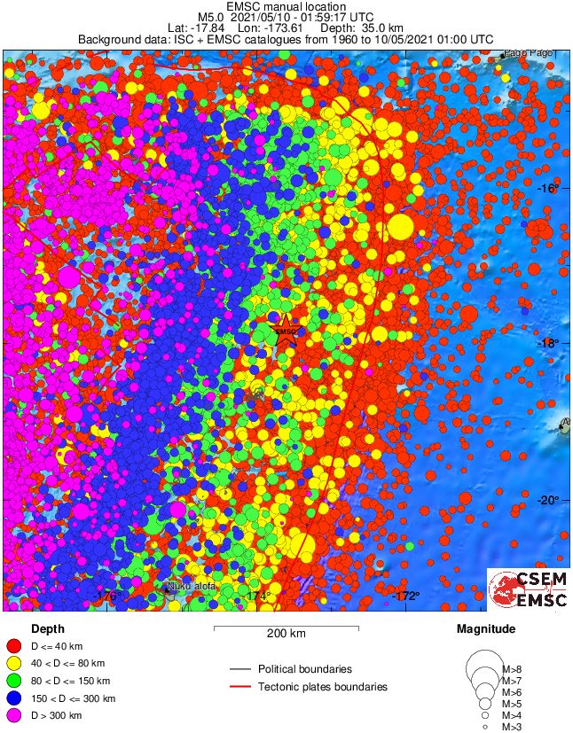 regional historical seismicity