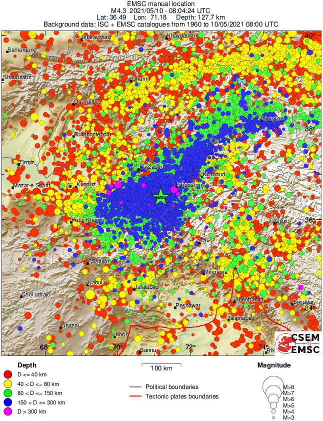 regional historical seismicity