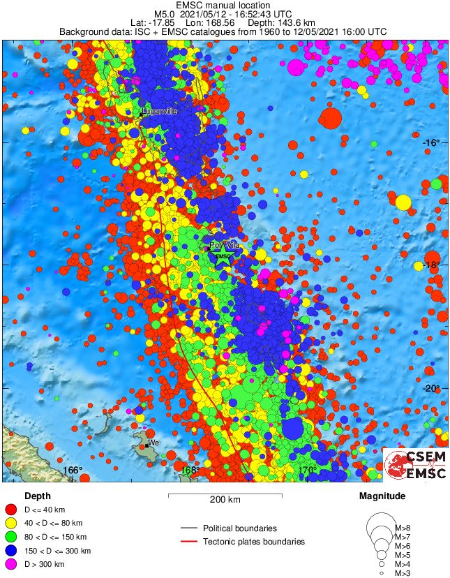 regional historical seismicity