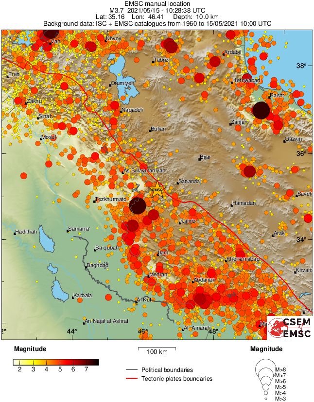 regional magnitude historical seismicity