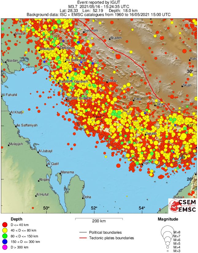 regional historical seismicity