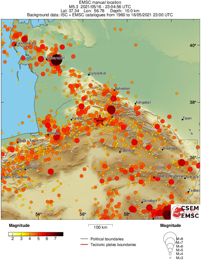 regional magnitude historical seismicity
