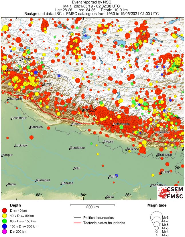 regional historical seismicity