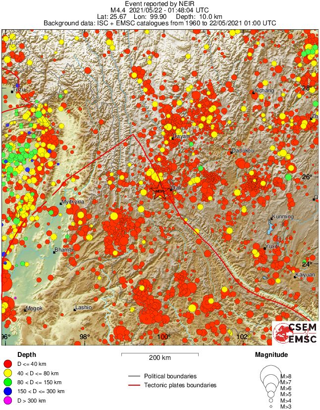 regional historical seismicity