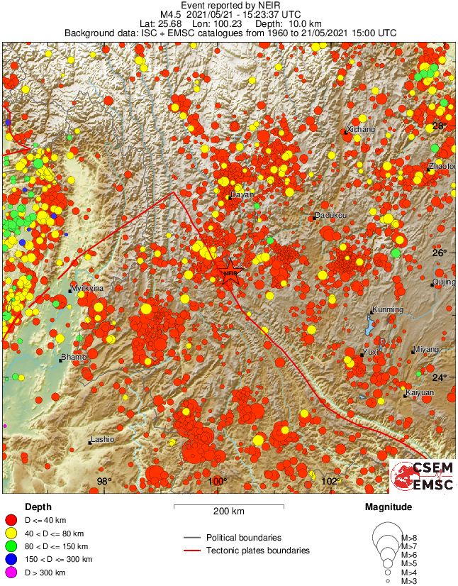 regional historical seismicity