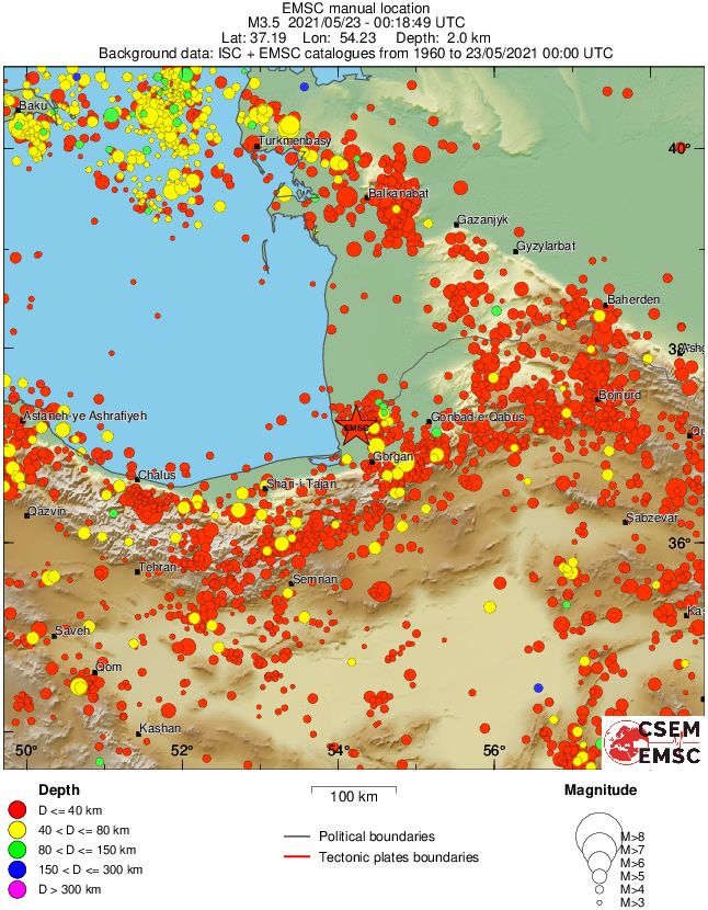 regional historical seismicity