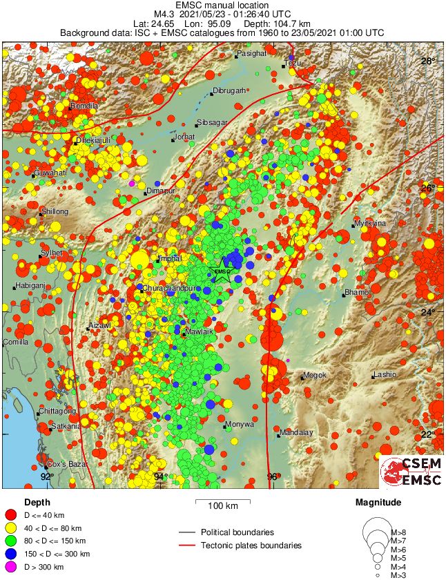 regional historical seismicity