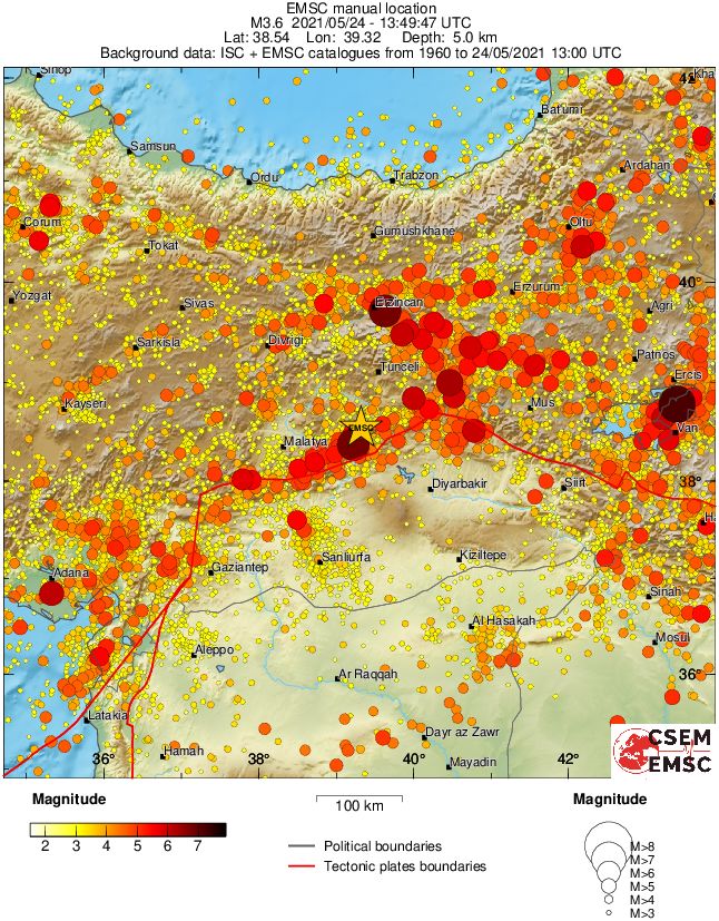 regional magnitude historical seismicity