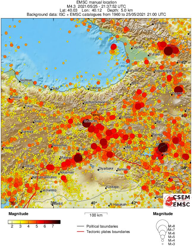 regional magnitude historical seismicity