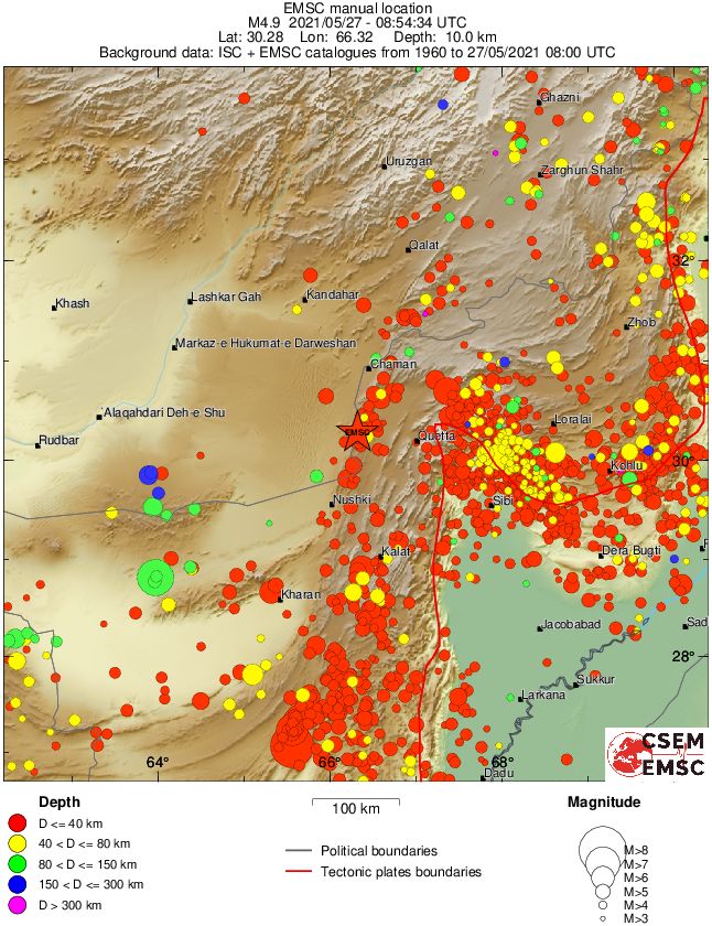 regional historical seismicity