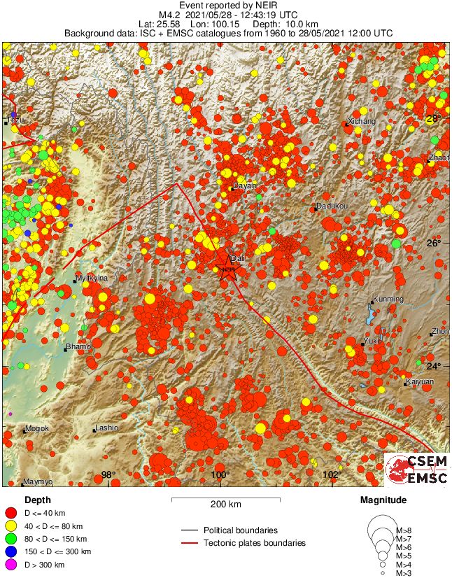 regional historical seismicity