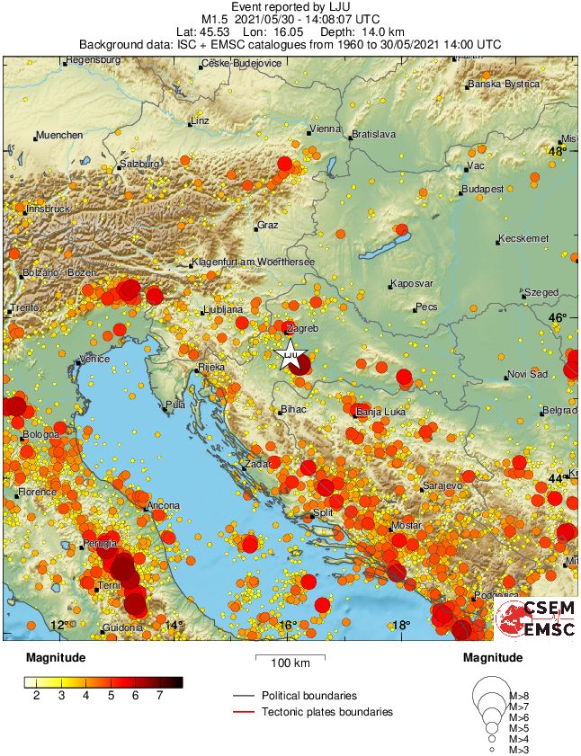 regional magnitude historical seismicity