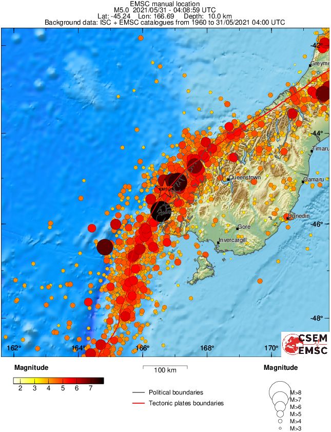 regional magnitude historical seismicity