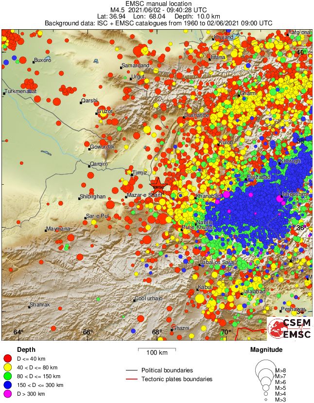 regional historical seismicity