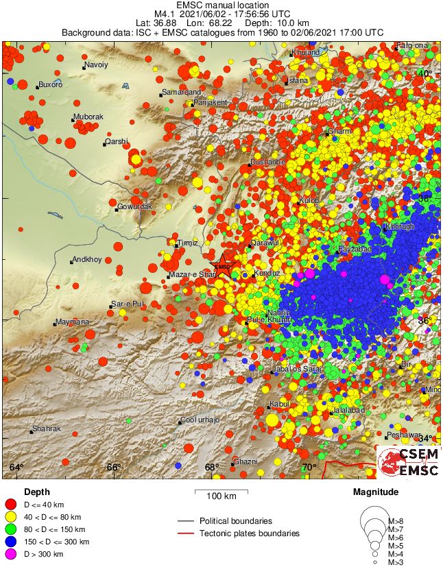 regional historical seismicity