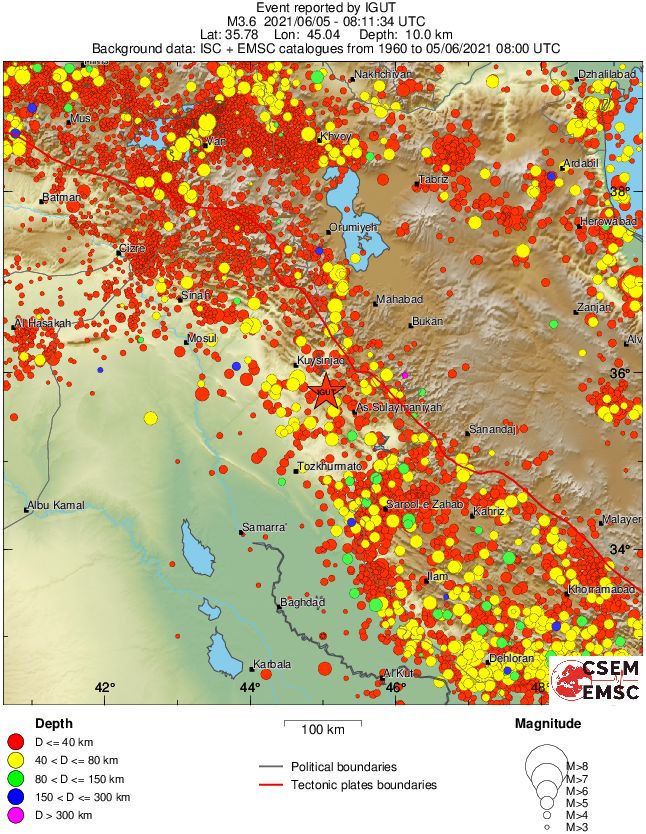 regional historical seismicity