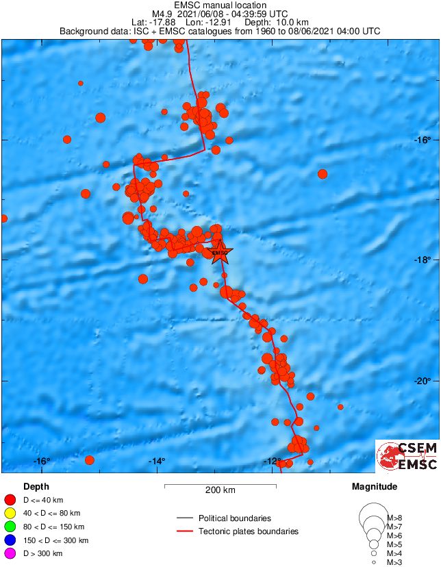 regional historical seismicity