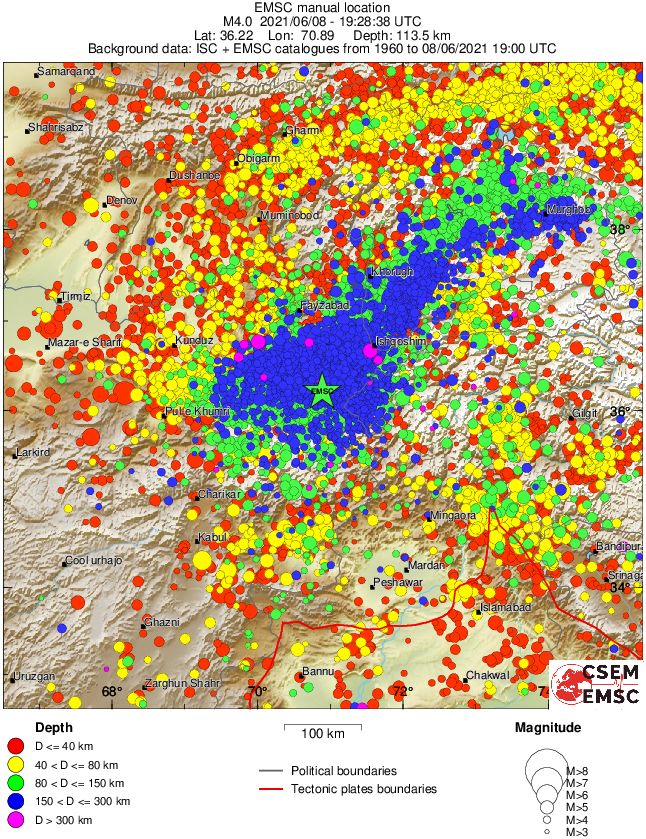 regional historical seismicity