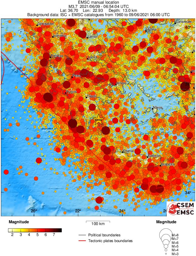 regional magnitude historical seismicity