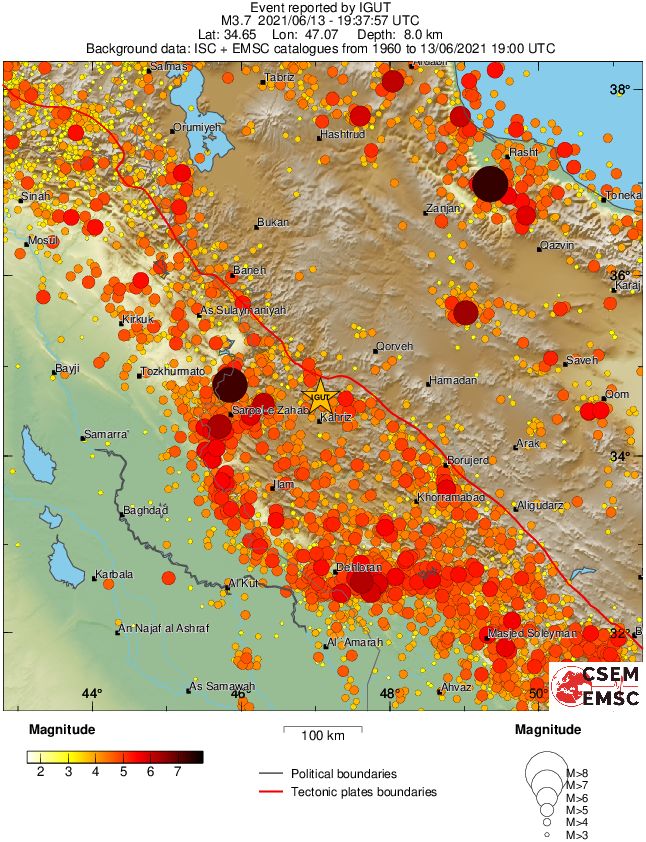 regional magnitude historical seismicity