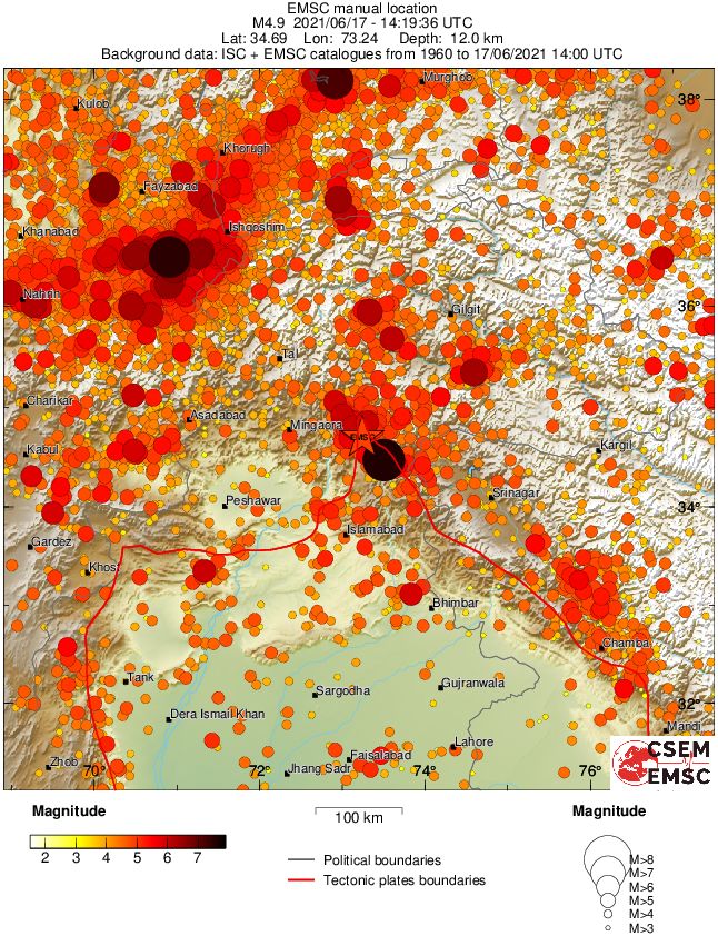 regional magnitude historical seismicity
