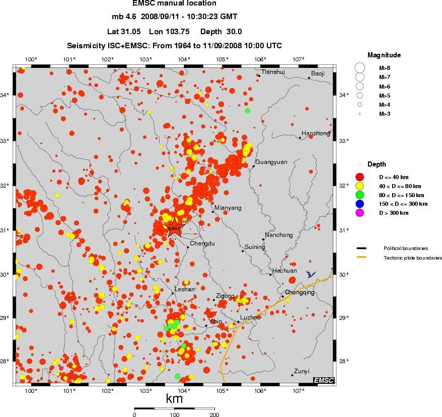 regional historical seismicity