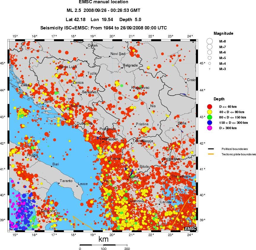 regional historical seismicity