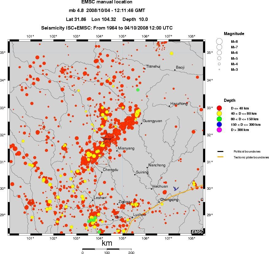 regional historical seismicity