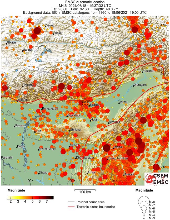 regional magnitude historical seismicity