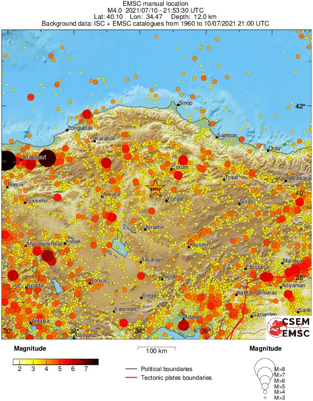 regional magnitude historical seismicity
