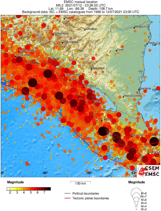 regional magnitude historical seismicity
