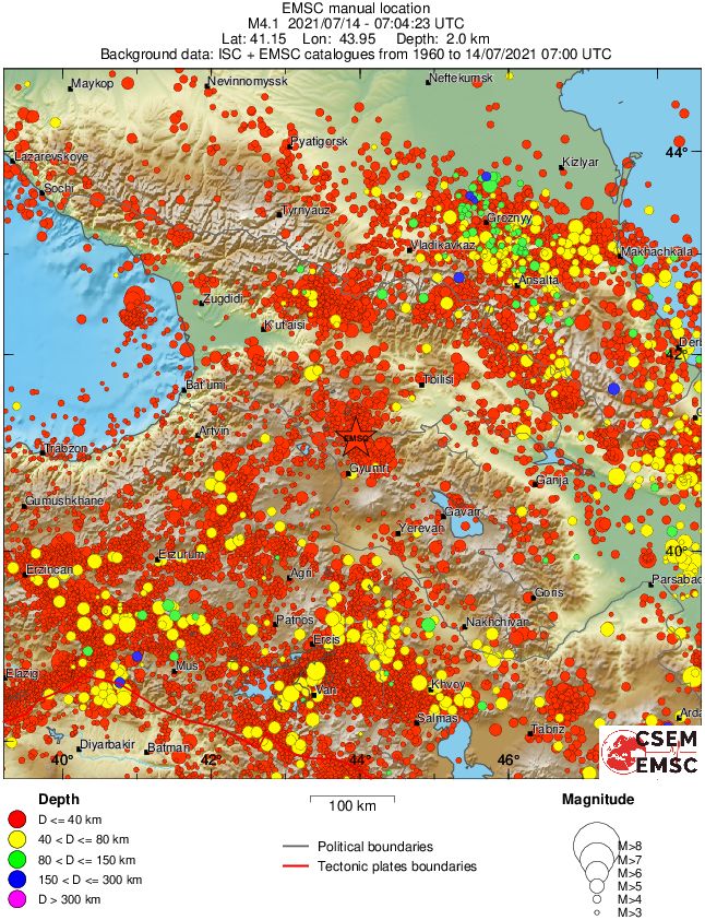 regional historical seismicity