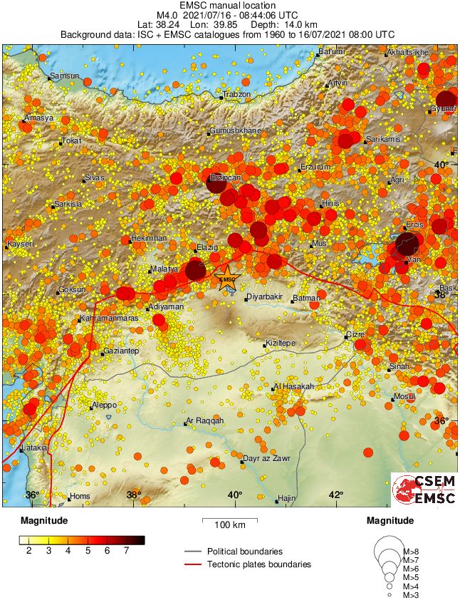 regional magnitude historical seismicity