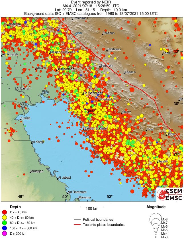 regional historical seismicity